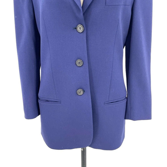 Piazza Sempione for Bergdorf Goodman Navy Blue Suit Blazer Jacket Size 42 US 6 - Picture 3 of 7